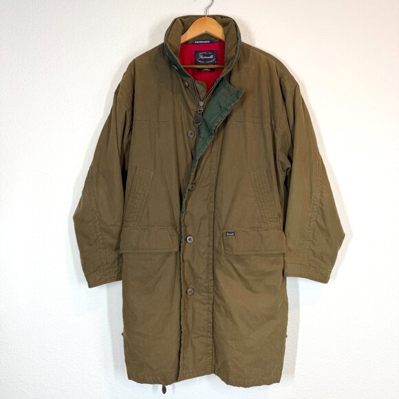 Vintage Faconnable Field Coat Jacket Brown 80s 90s Hong Kong Medium - Picture 12 of 12
